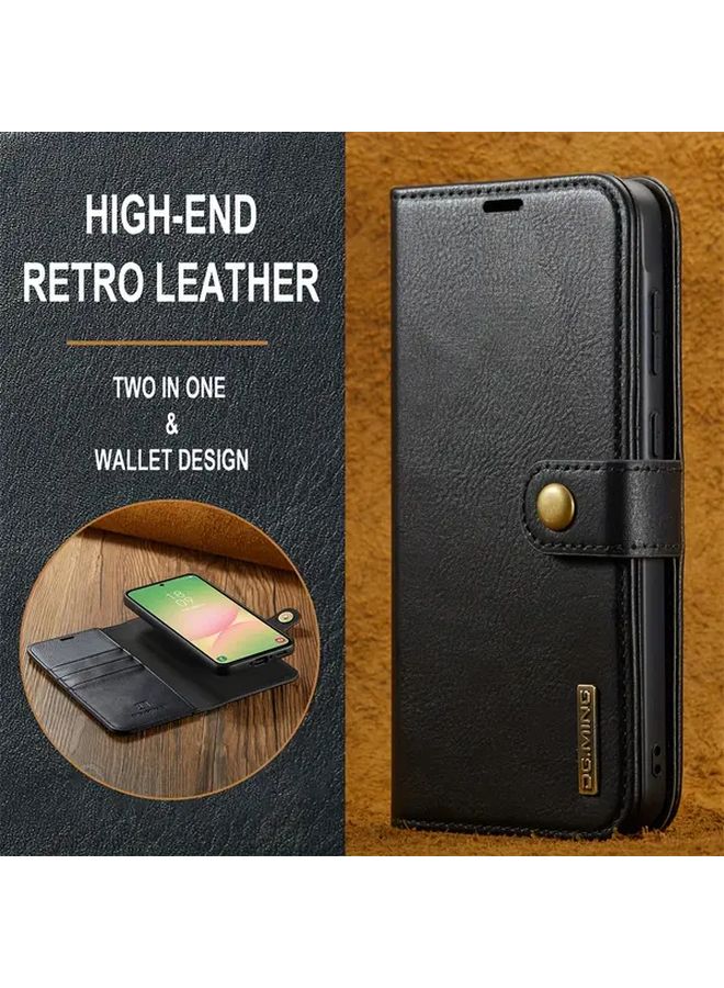 Blue Faux Leather Wallet Case For Samsung Galaxy A36 2 In 1 Flip Cover Phone Holder - Image 5